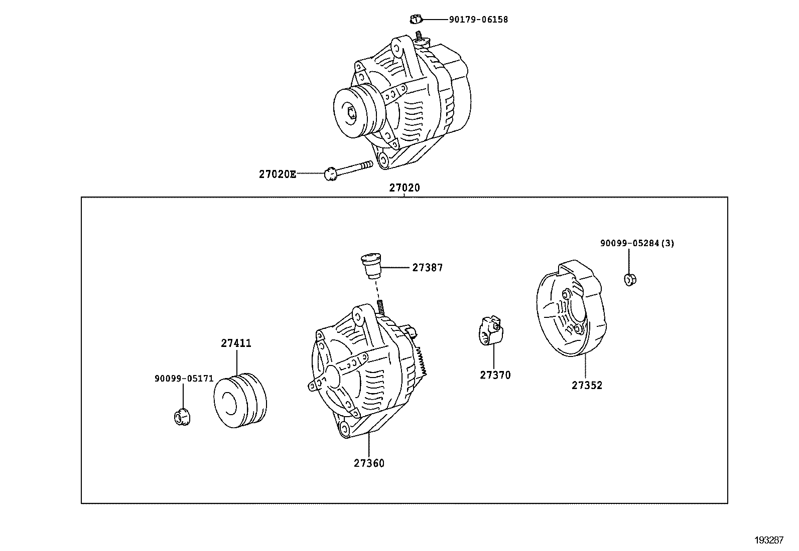 27060-58320 ALTERNATOR ASSY product image