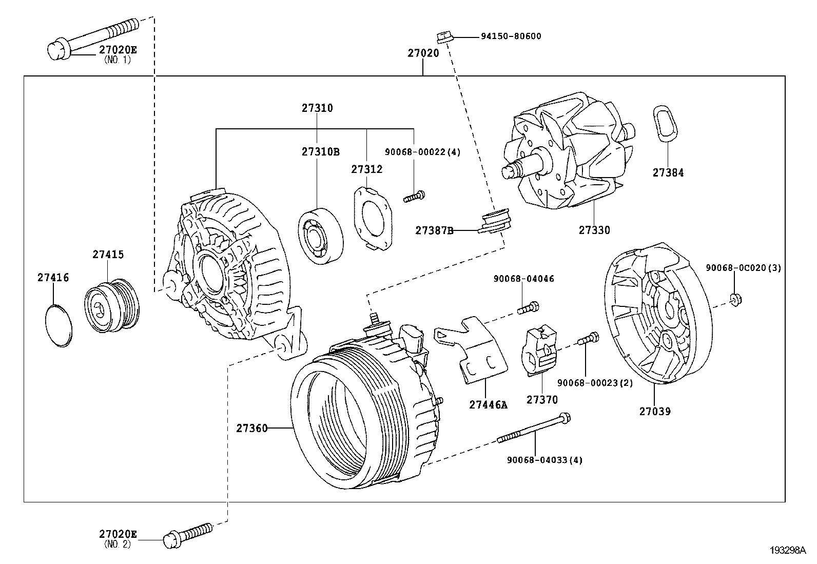 27415-0H020 PULLEY, ALTERNATOR W/CLUTCH product image