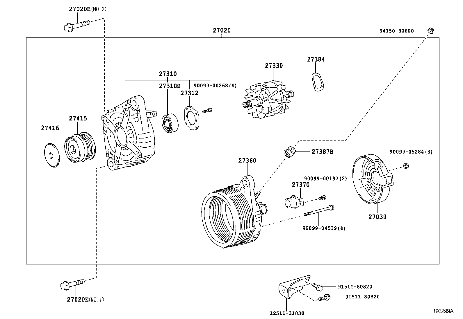 27415-0H020 PULLEY, ALTERNATOR W/CLUTCH product image