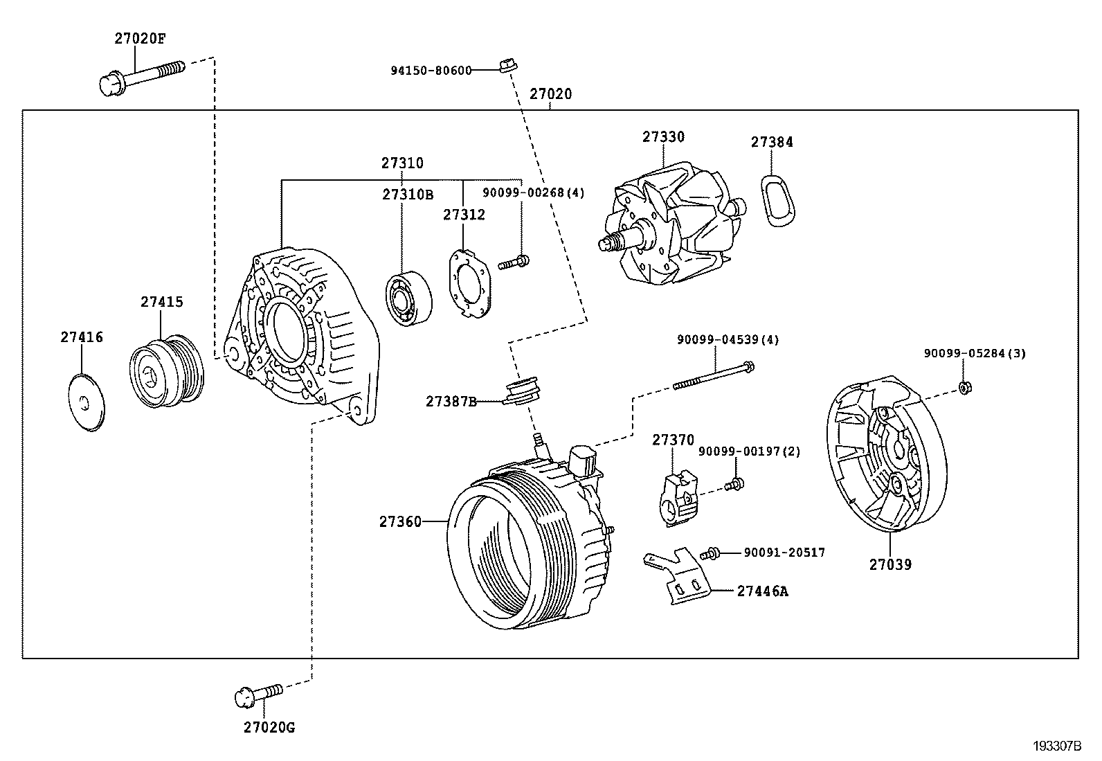 27060-31110 ALTERNATOR ASSY product image