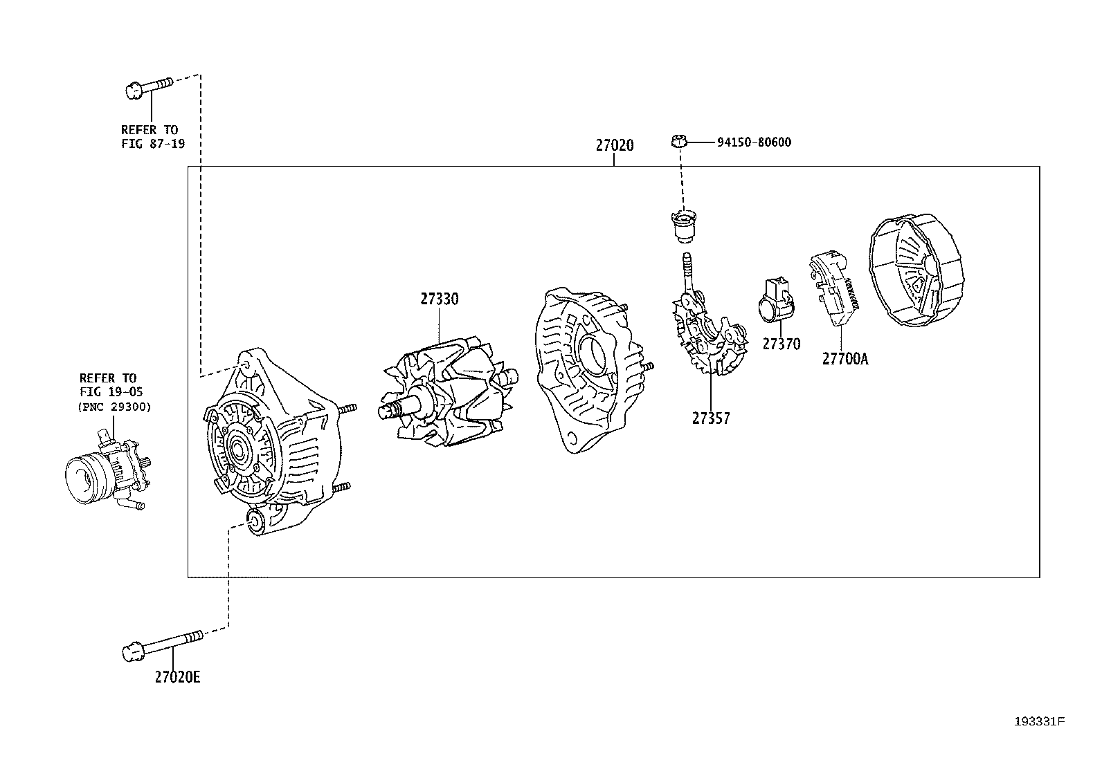 27060-75413 ALTERNATOR ASSY product image