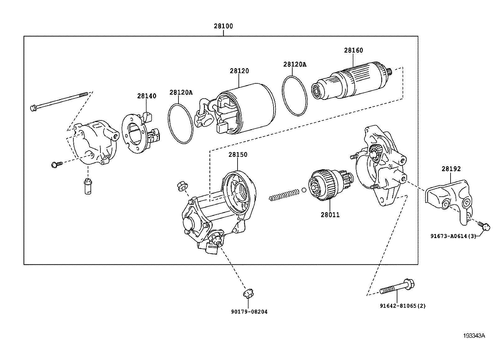Toyota 28140-35060 HOLDER ASSY, STARTER BRUSH