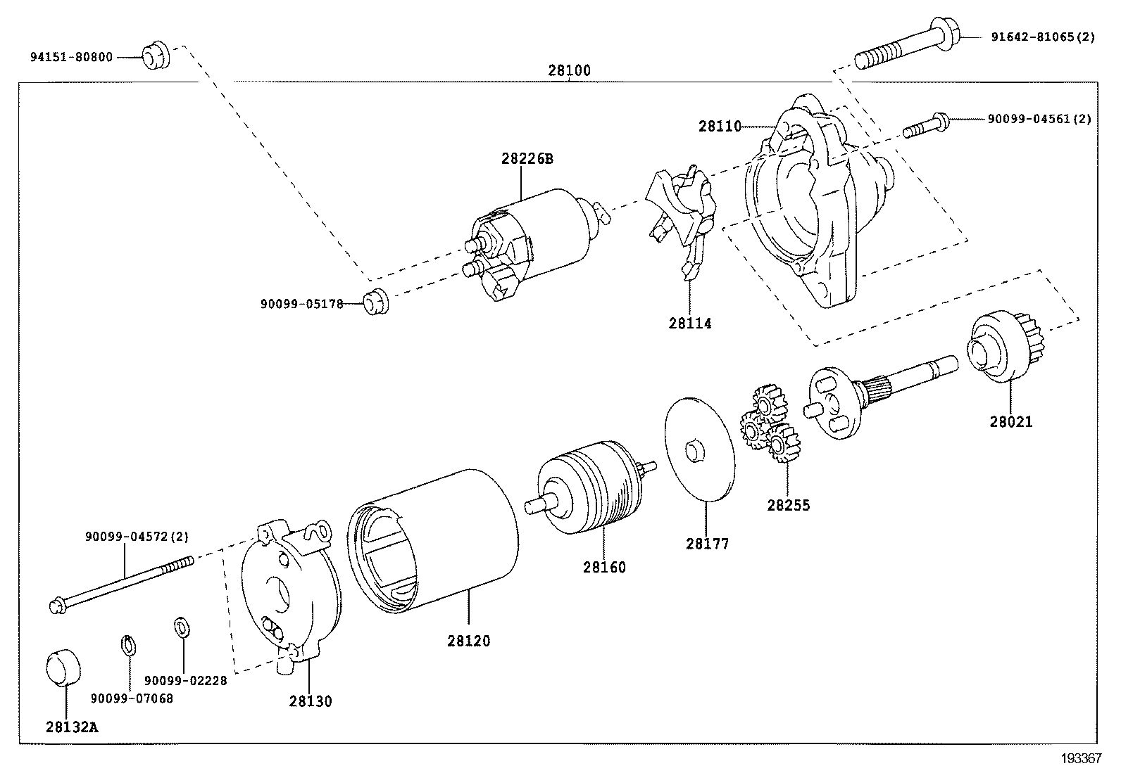 28130-0P010 FRAME ASSY, STARTER COMMUTATOR END product image