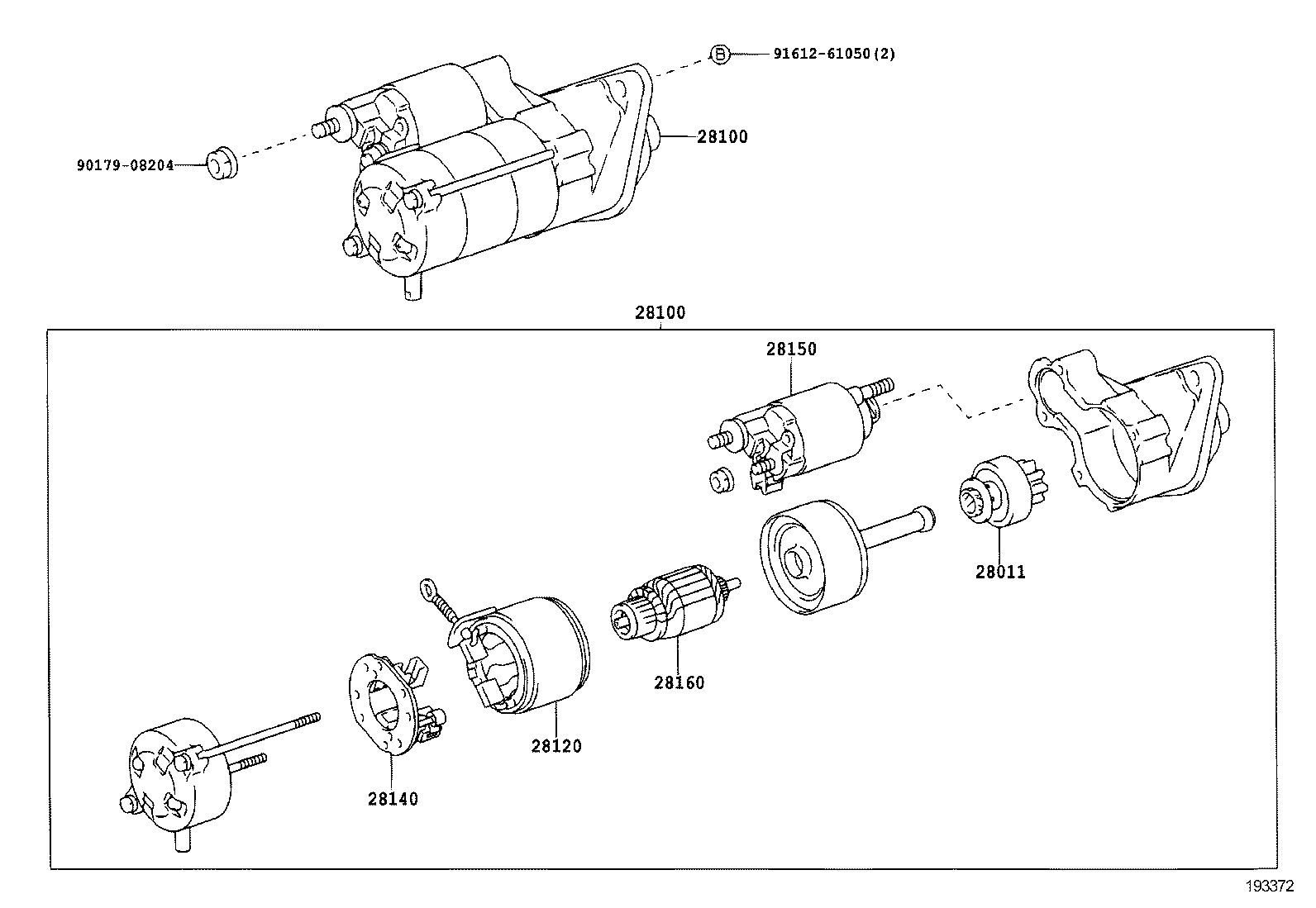 28100-23061 STARTER ASSY product image