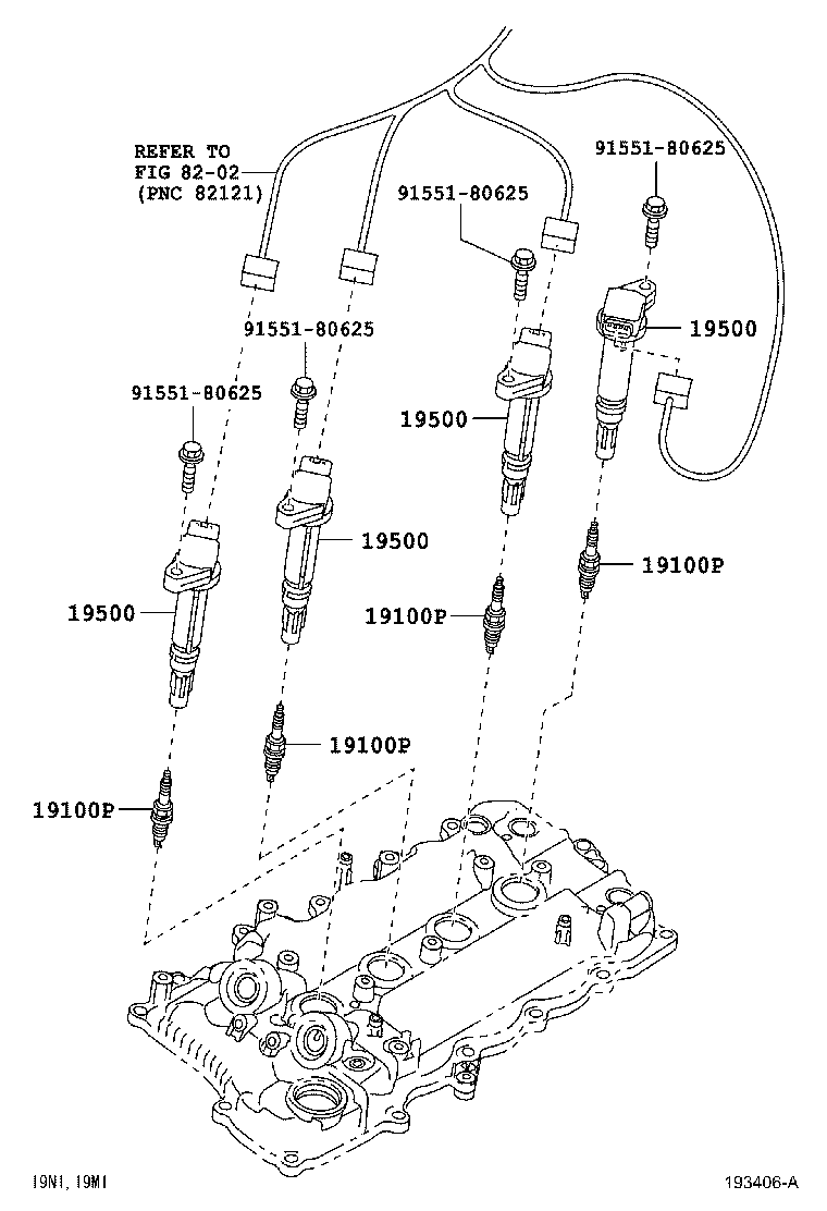 19500-B2050 COIL ASSY, IGNITION product image