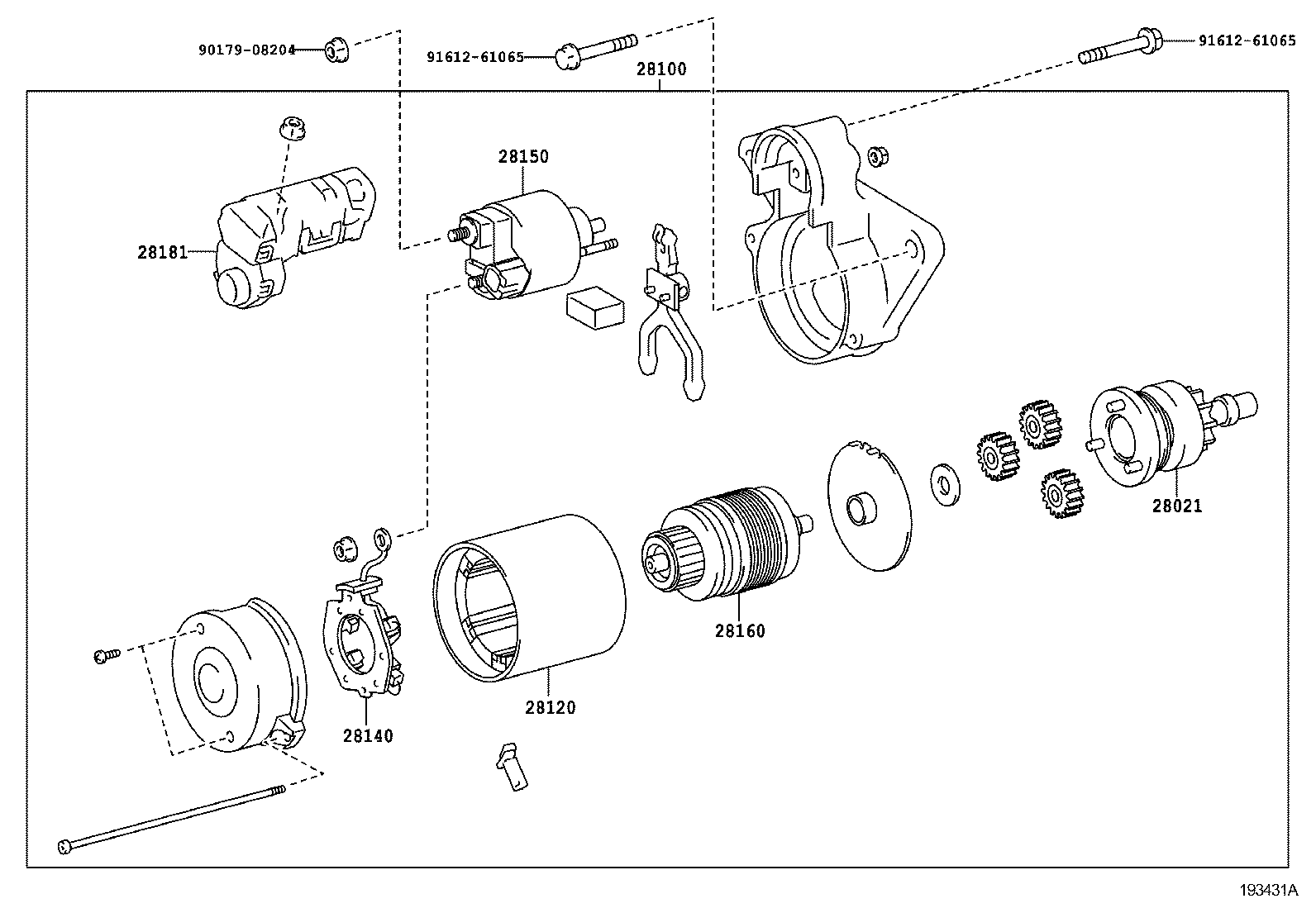 28130-0D040 FRAME ASSY, STARTER COMMUTATOR END product image