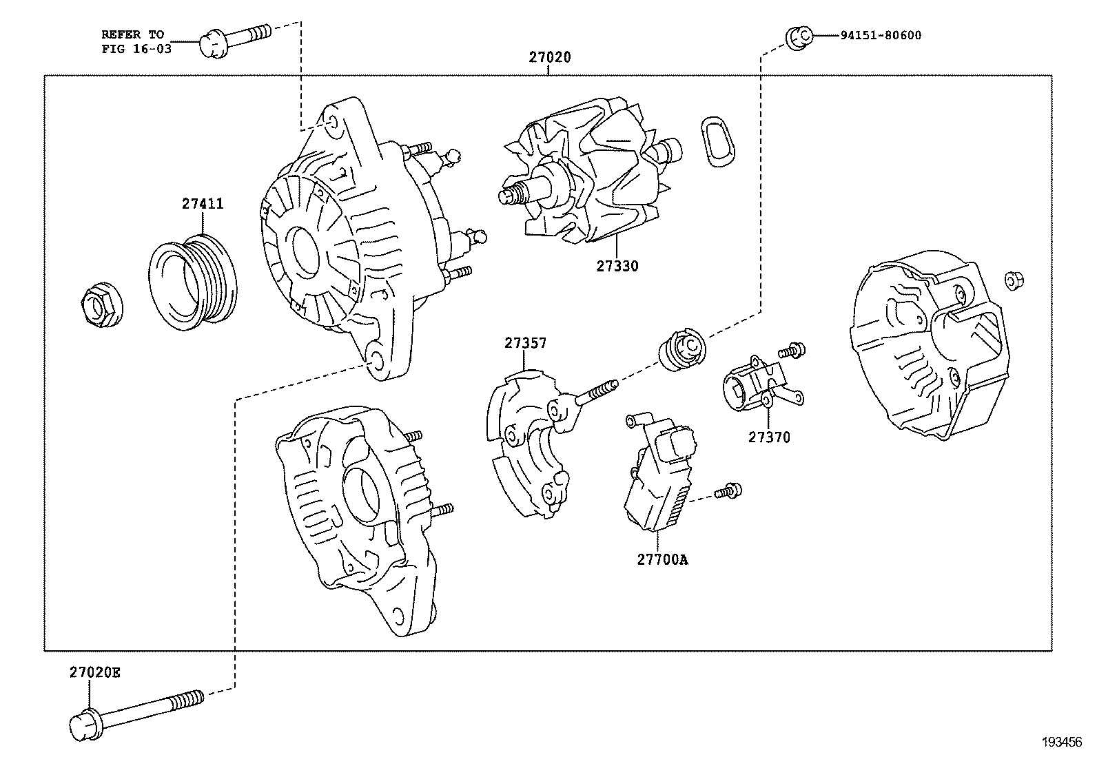 27060-22230 ALTERNATOR ASSY product image