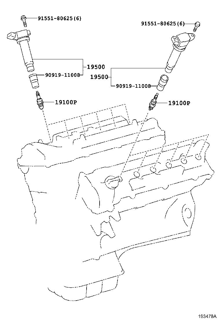90919-01260 PLUG, SPARK product image