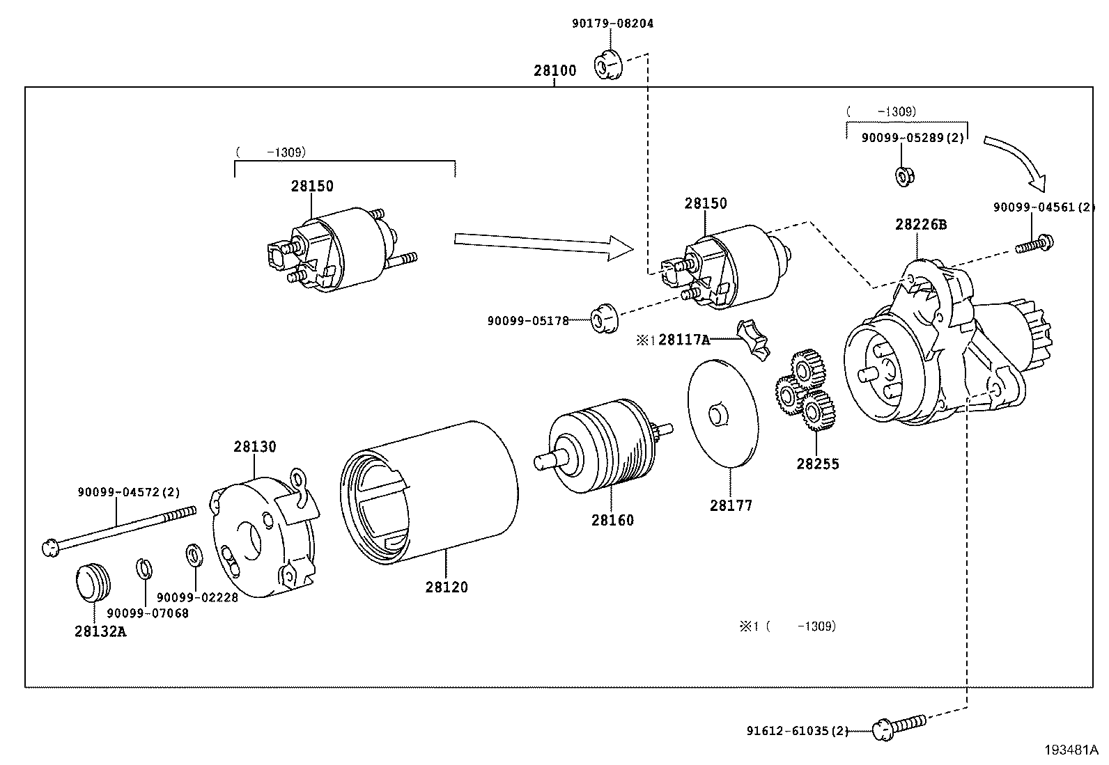 Toyota 28226-28060 STARTER KIT, REPAIR SERVICE