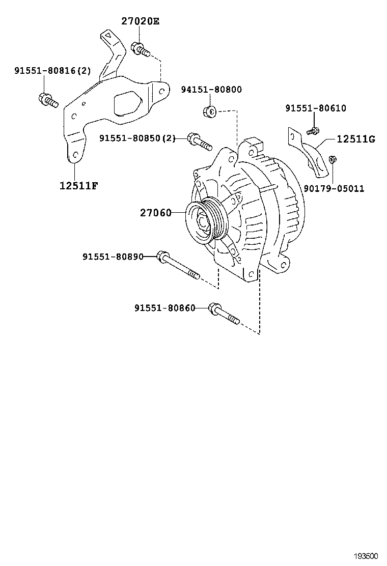 91552-81020 BOLT(FOR ALTERNATOR) product image
