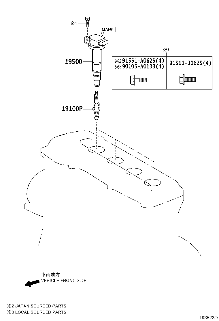 90919-A2001 COIL ASSY, IGNITION product image