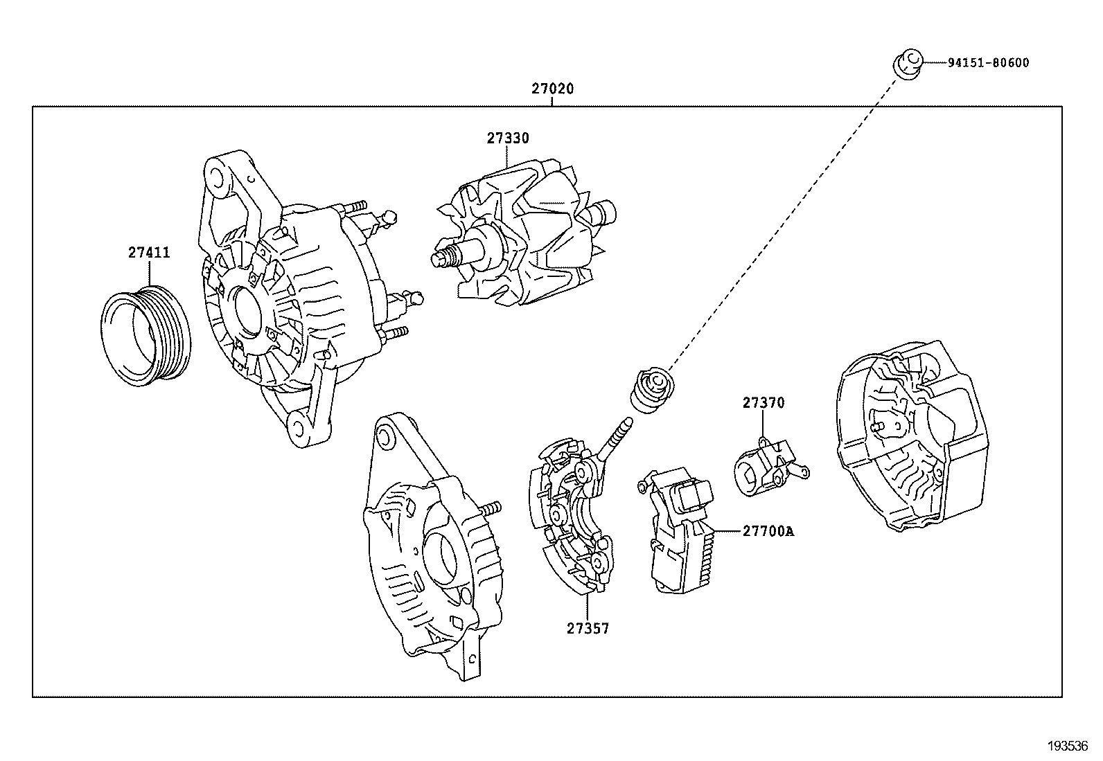 27060-40100 ALTERNATOR ASSY product image