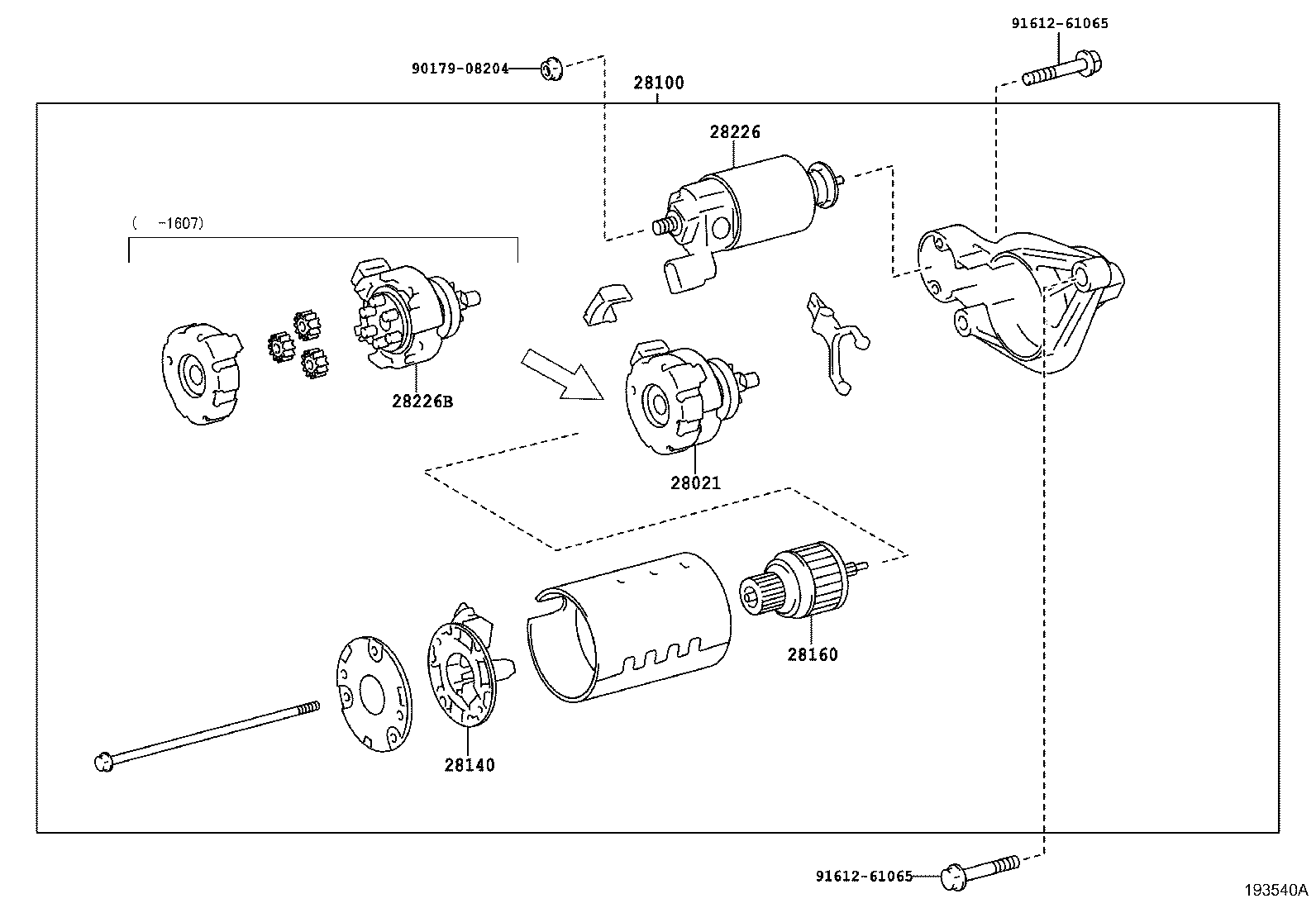 28021-21140 CLUTCH SUB-ASSY, STARTER CENTER BEARING product image
