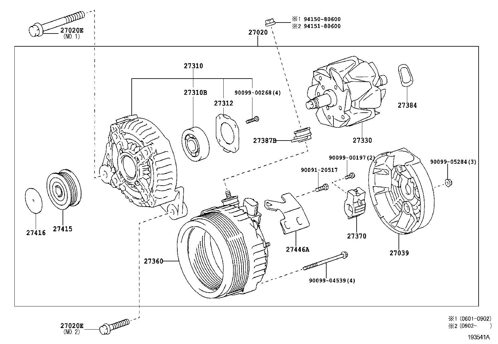 27310-28120 FRAME ASSY, DRIVE END, ALTERNATOR product image