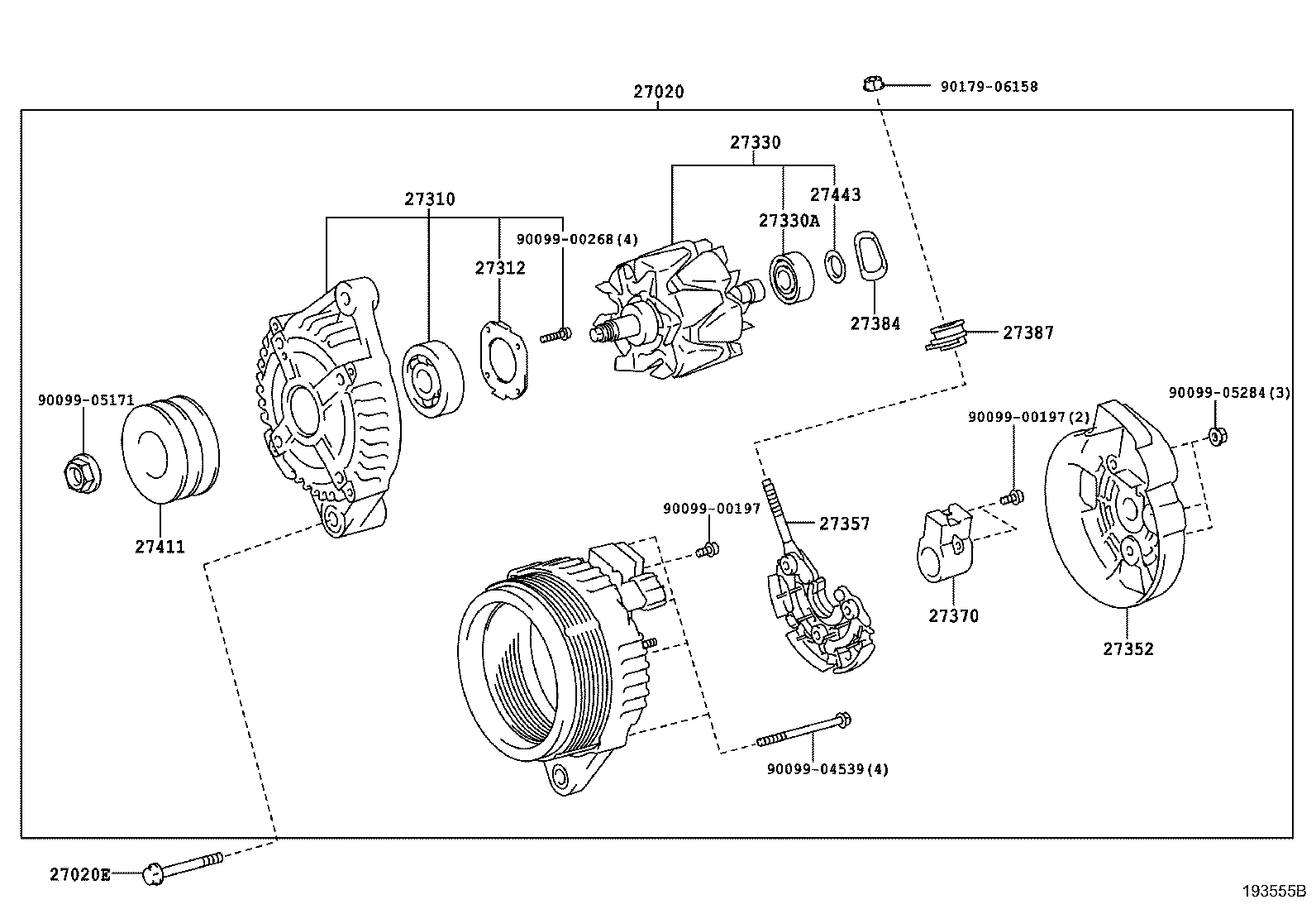 27060-58320 ALTERNATOR ASSY product image