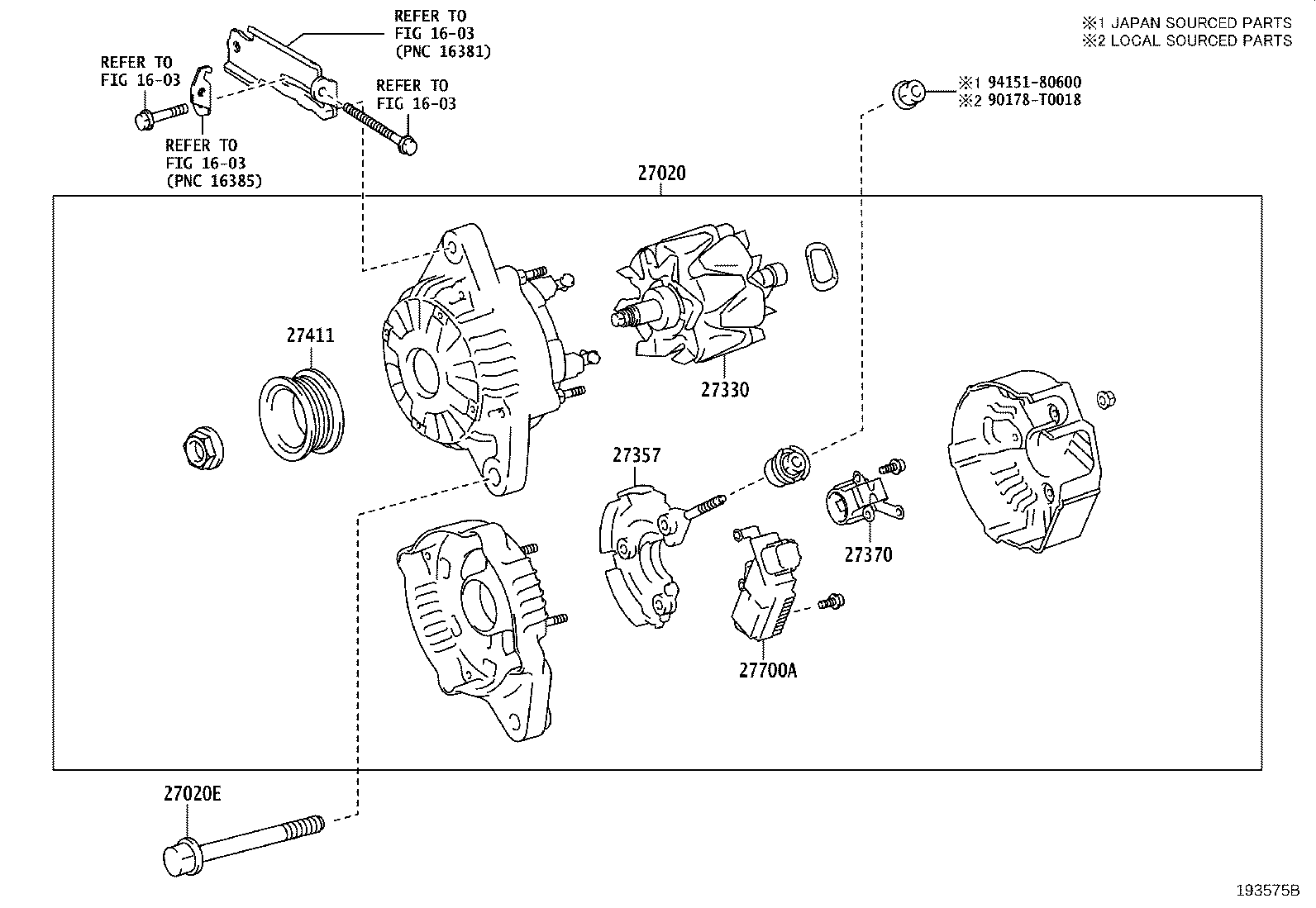 27060-0D271 ALTERNATOR ASSY product image