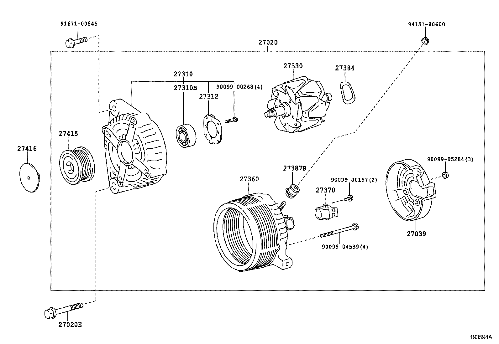 27060-0R050 ALTERNATOR ASSY product image