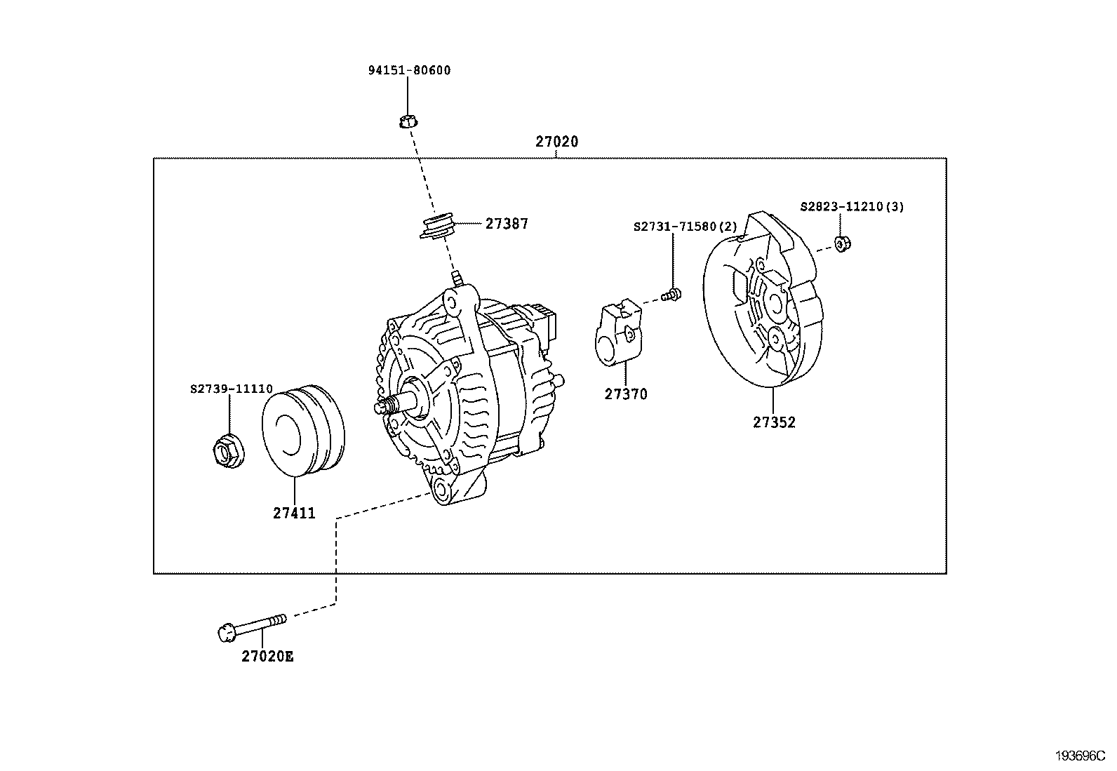 S2705-01112 ALTERNATOR ASSY product image
