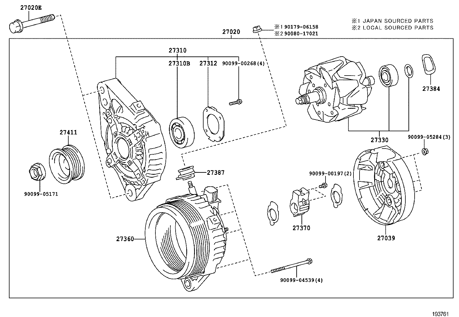 27060-0P350 ALTERNATOR ASSY product image