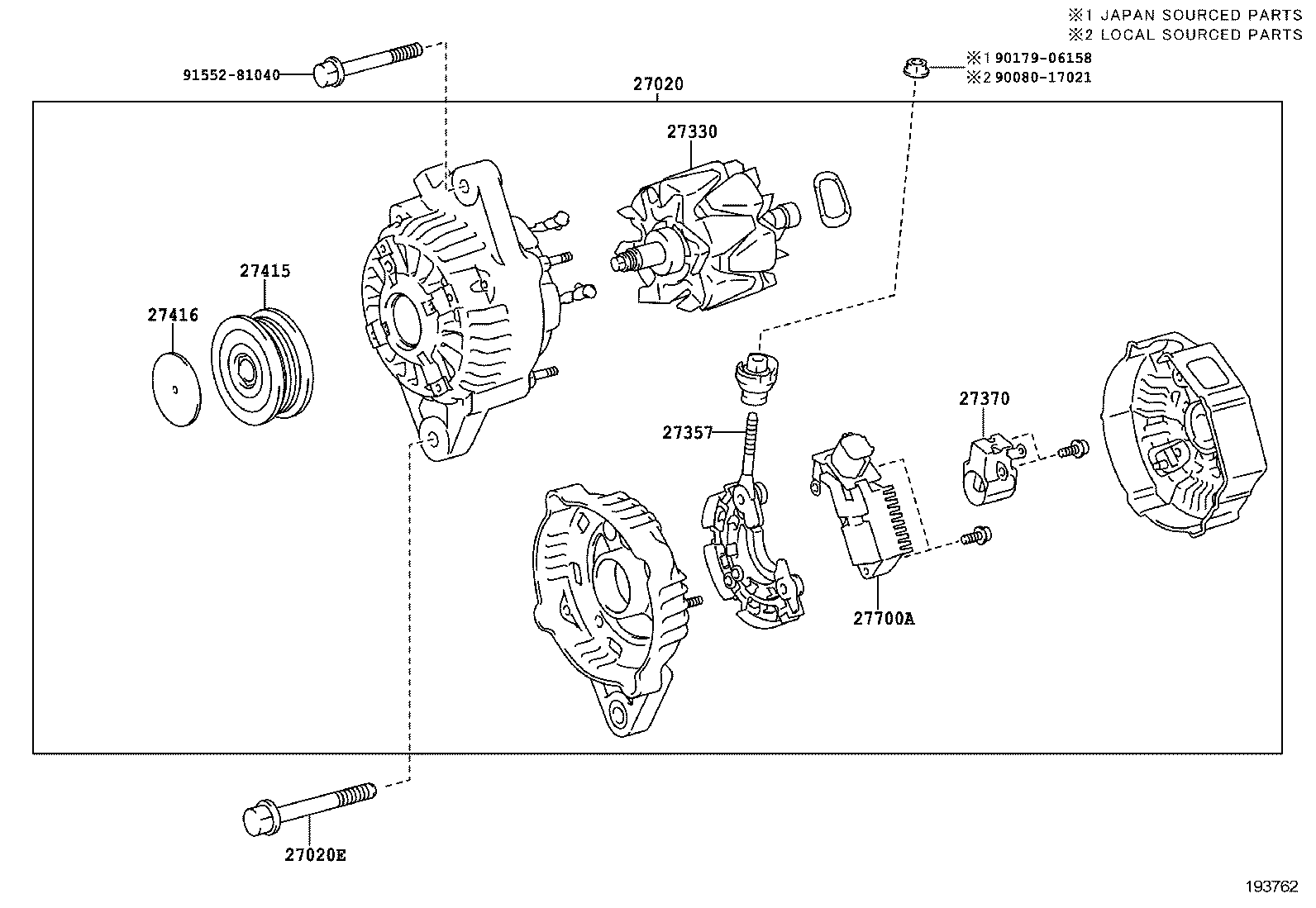 27060-0P350 ALTERNATOR ASSY product image