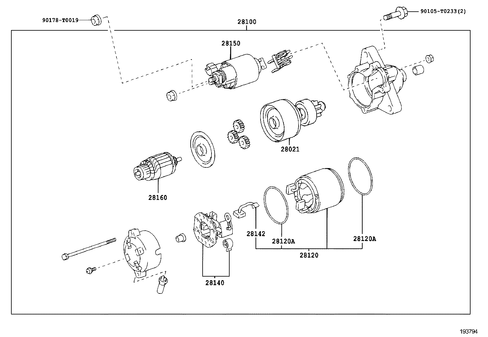 28160-0C070 ARMATURE ASSY, STARTER product image