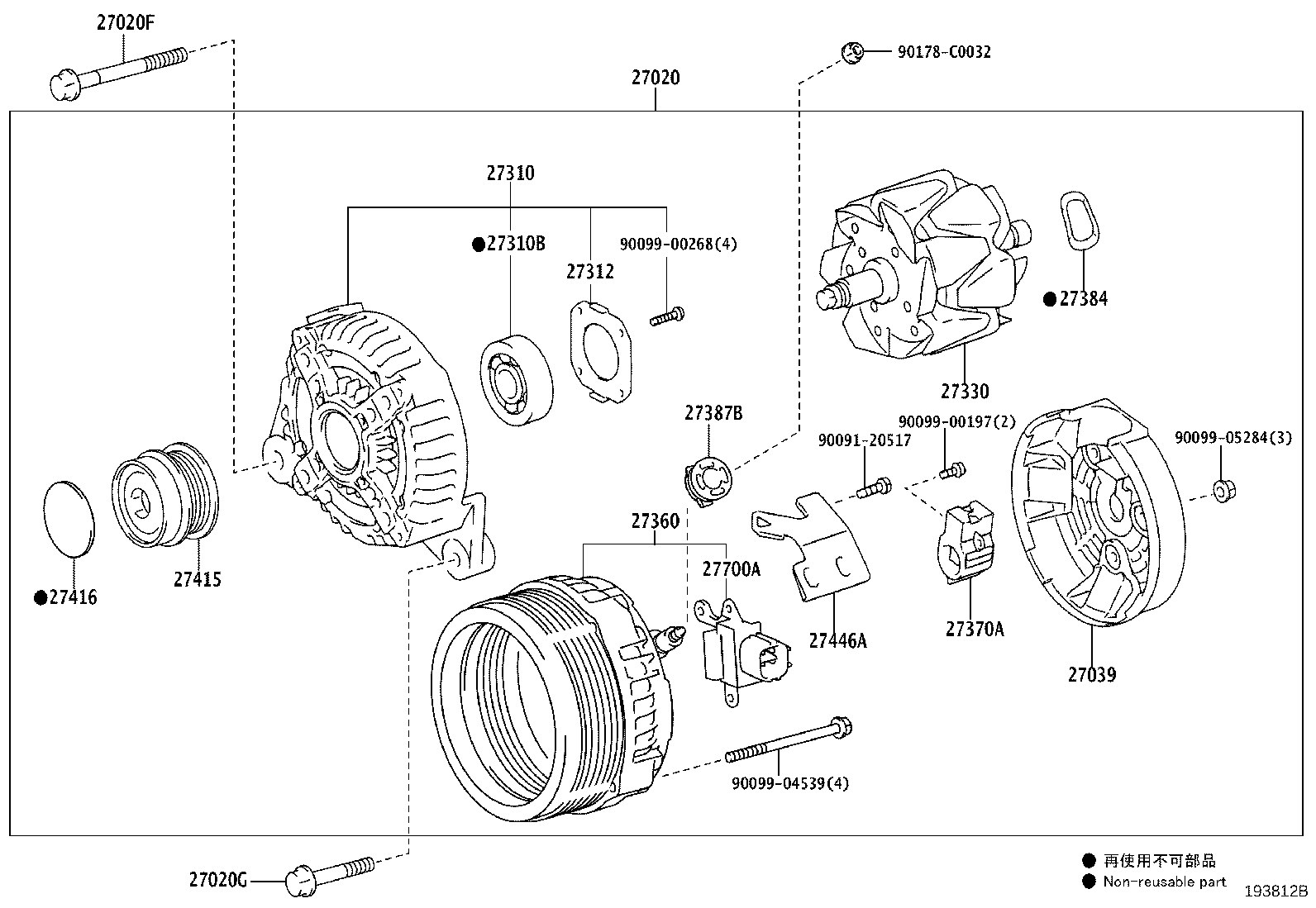 27060-0H230 ALTERNATOR ASSY product image