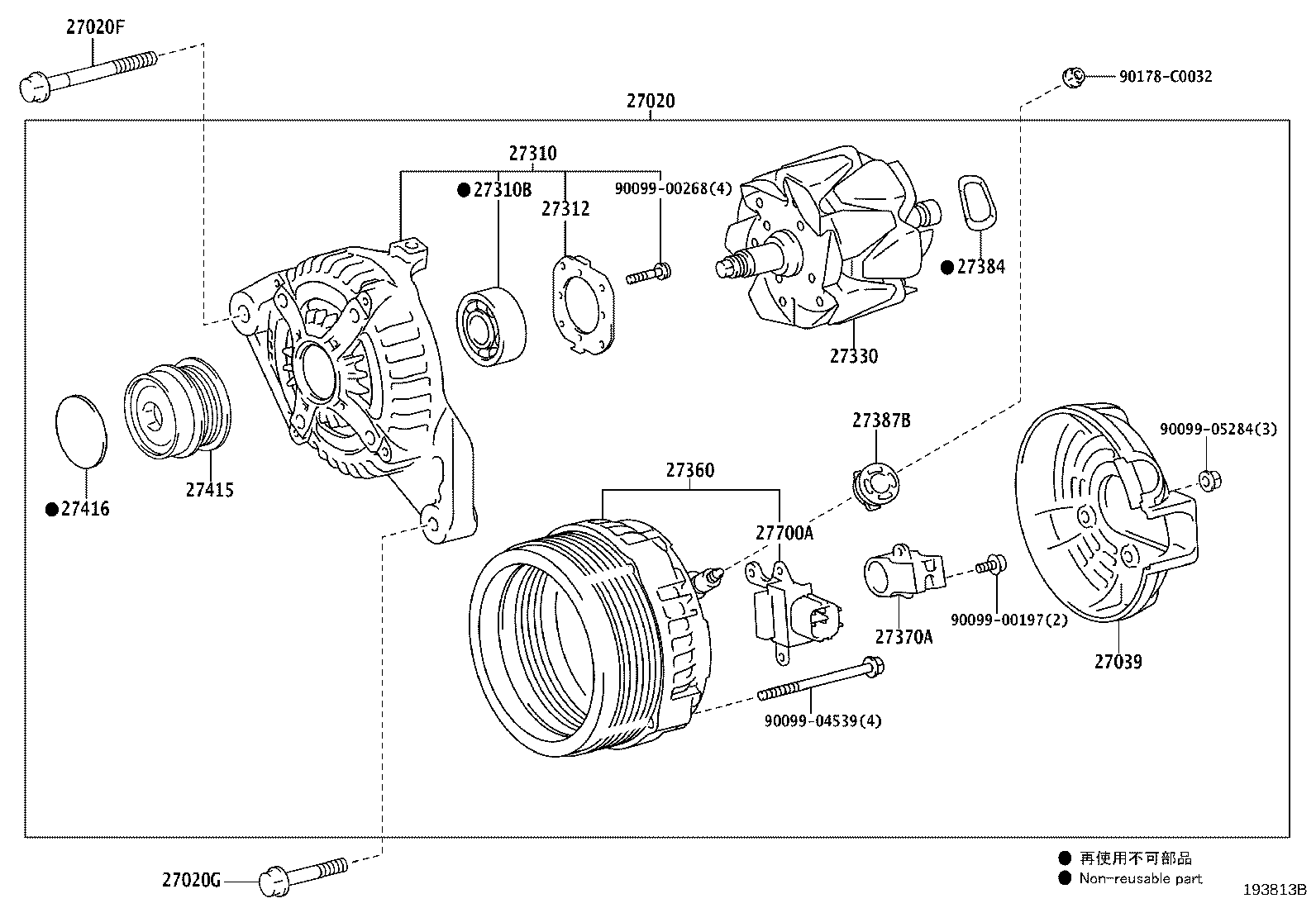 27060-0H230 ALTERNATOR ASSY product image