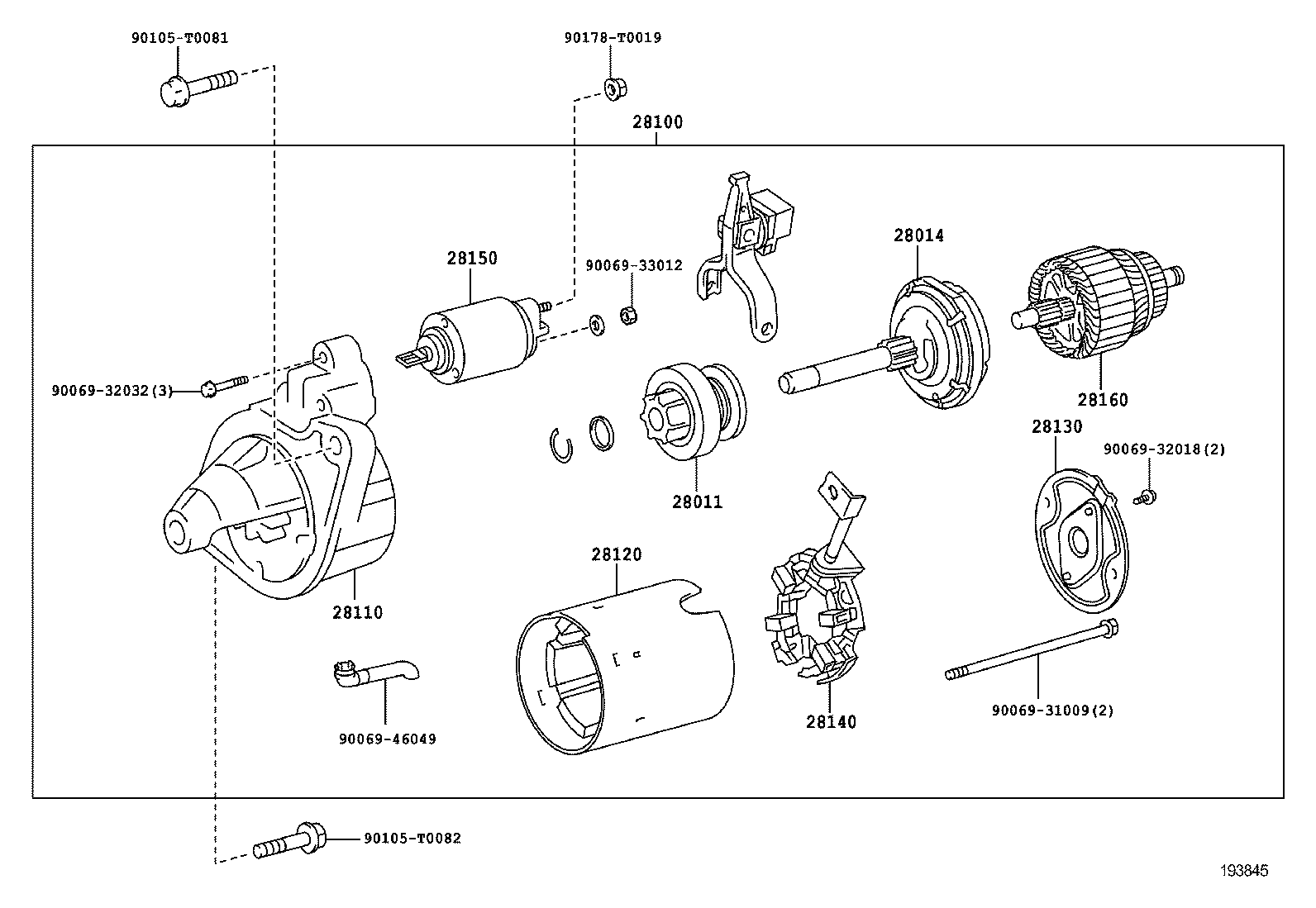 28133-0C041 FRAME, COMMUTATOR END product image