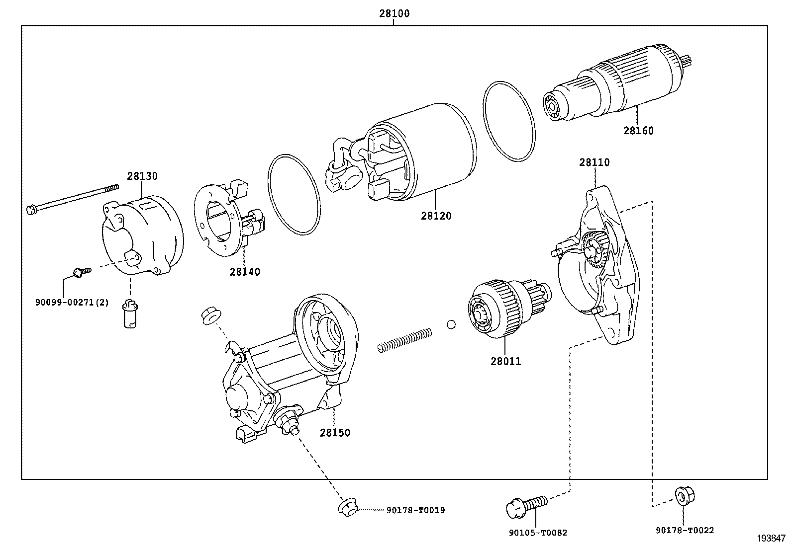28133-0C041 FRAME, COMMUTATOR END product image