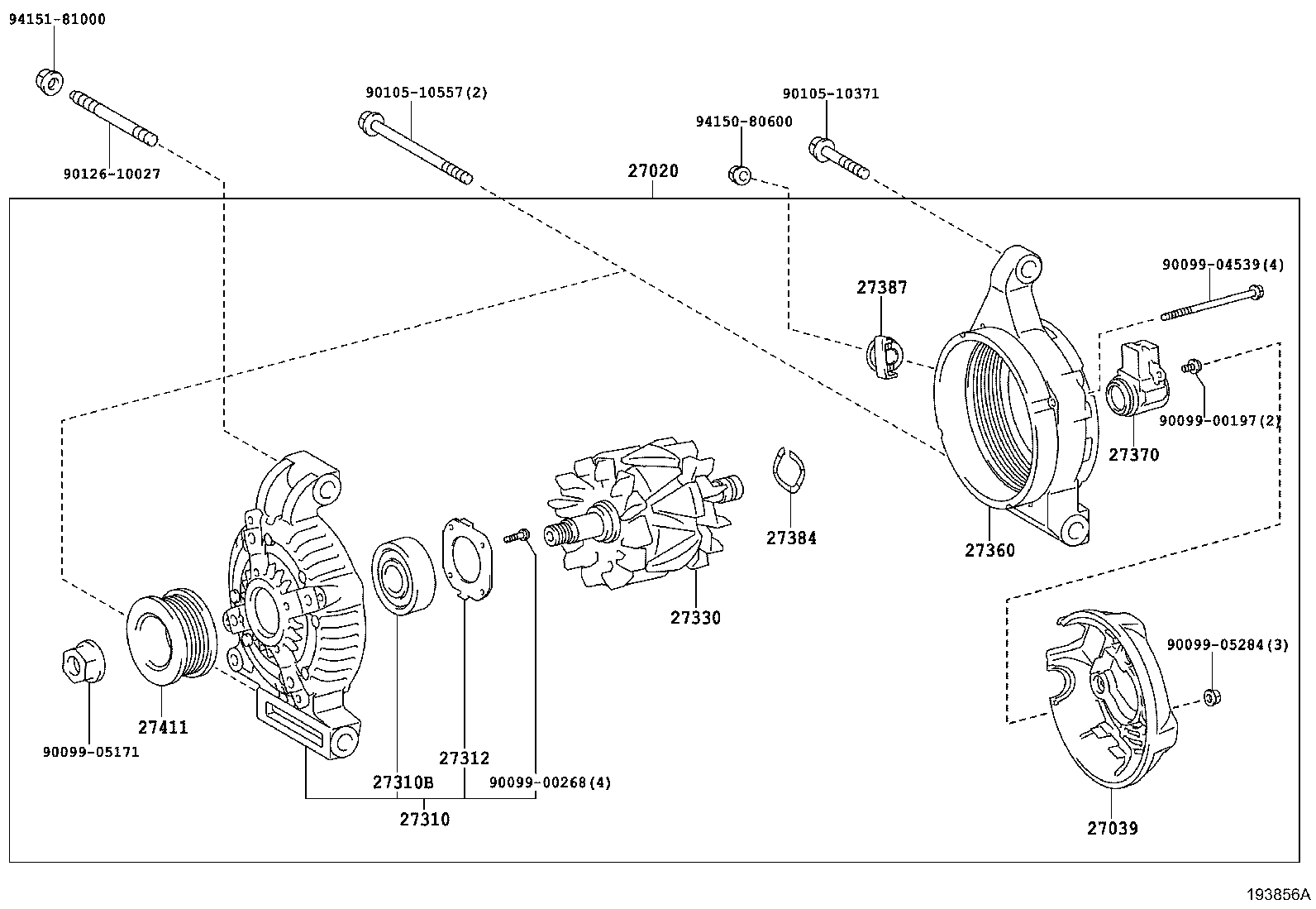 27060-0P080 ALTERNATOR ASSY product image