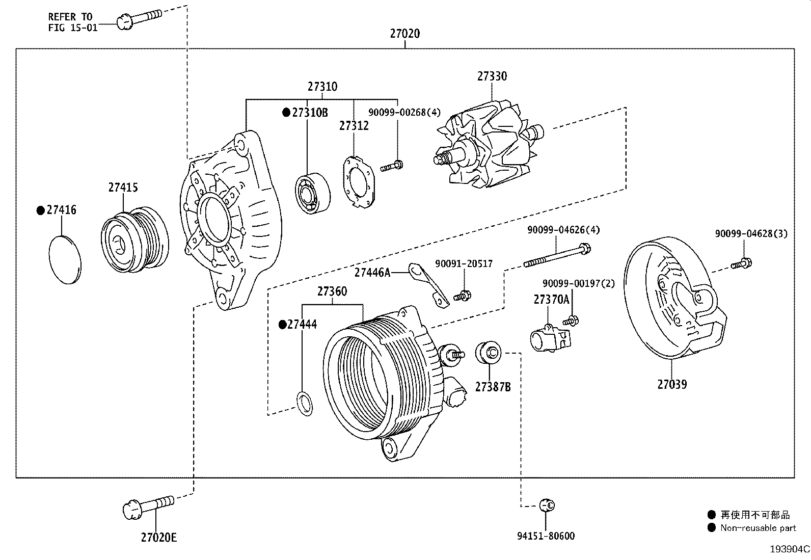 27360-21241 COIL ASSY, ALTERNATOR product image