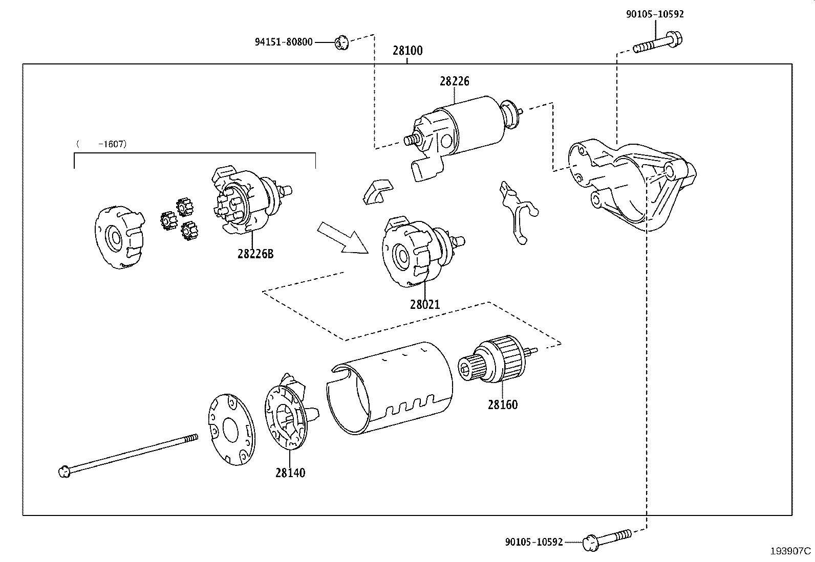 28120-21130 YOKE ASSY, STARTER product image