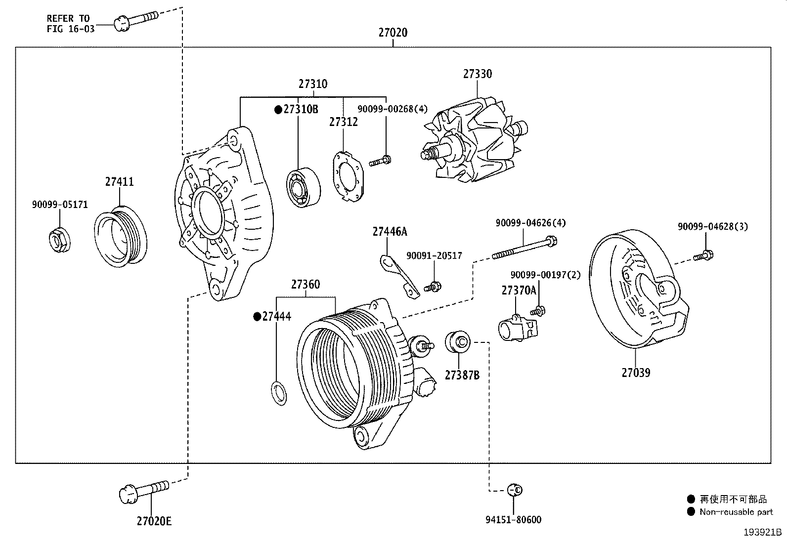 27360-21241 COIL ASSY, ALTERNATOR product image