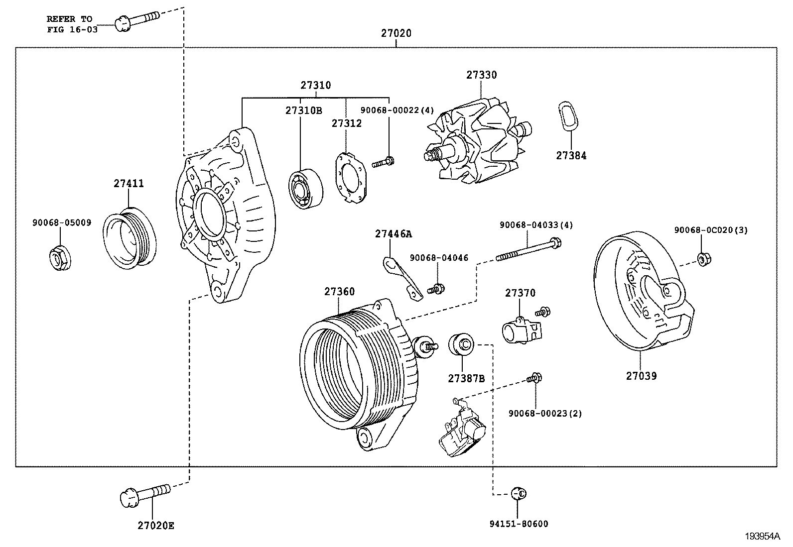 27060-0D271 ALTERNATOR ASSY product image