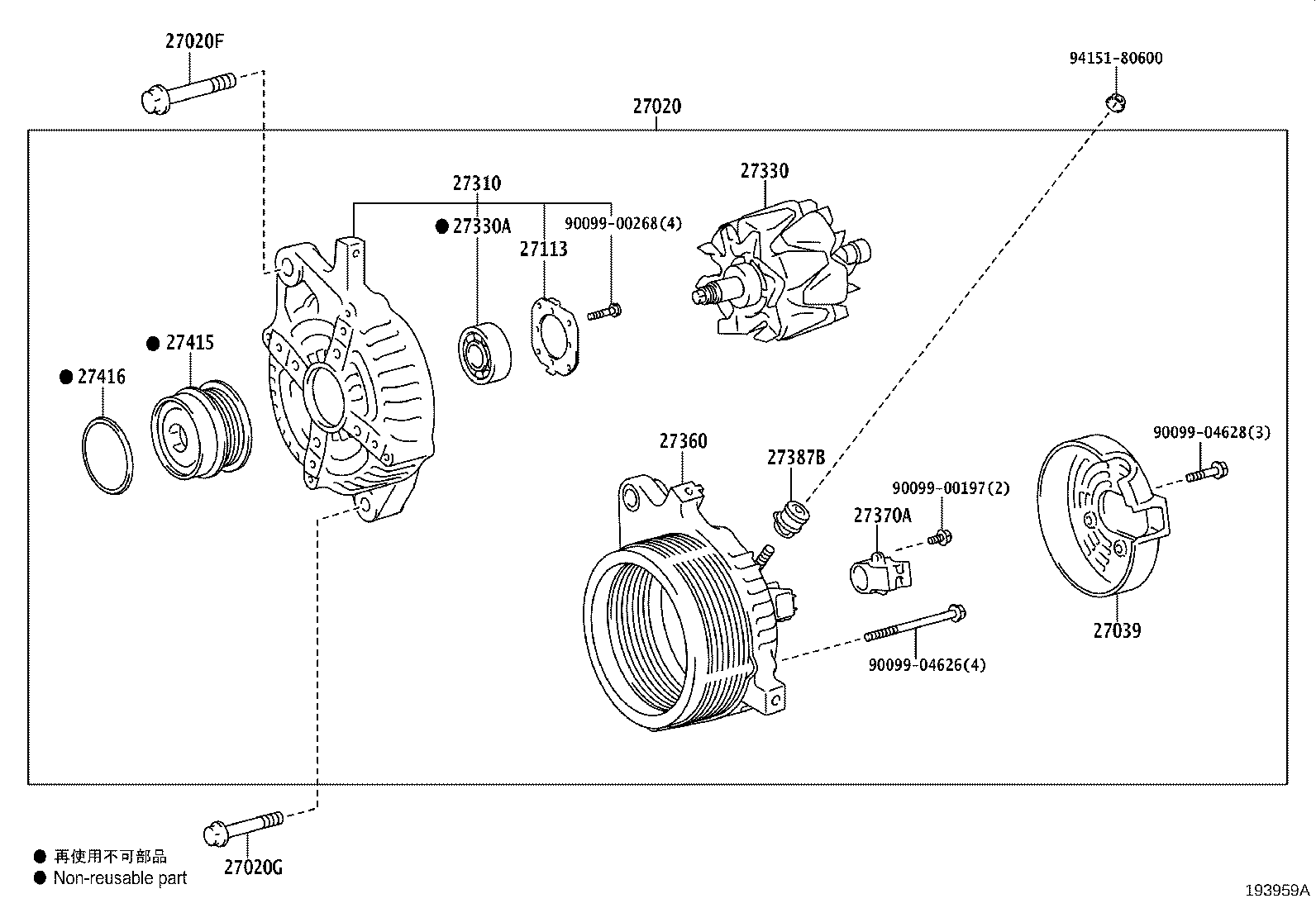 27360-47330 COIL ASSY, ALTERNATOR product image