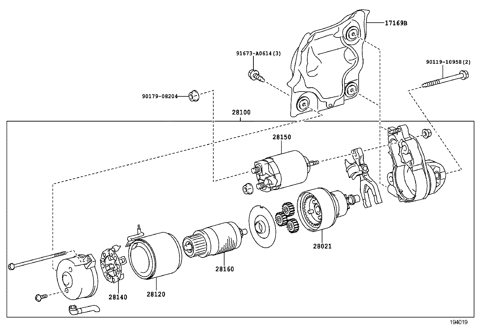 28100-38090 STARTER ASSY product image