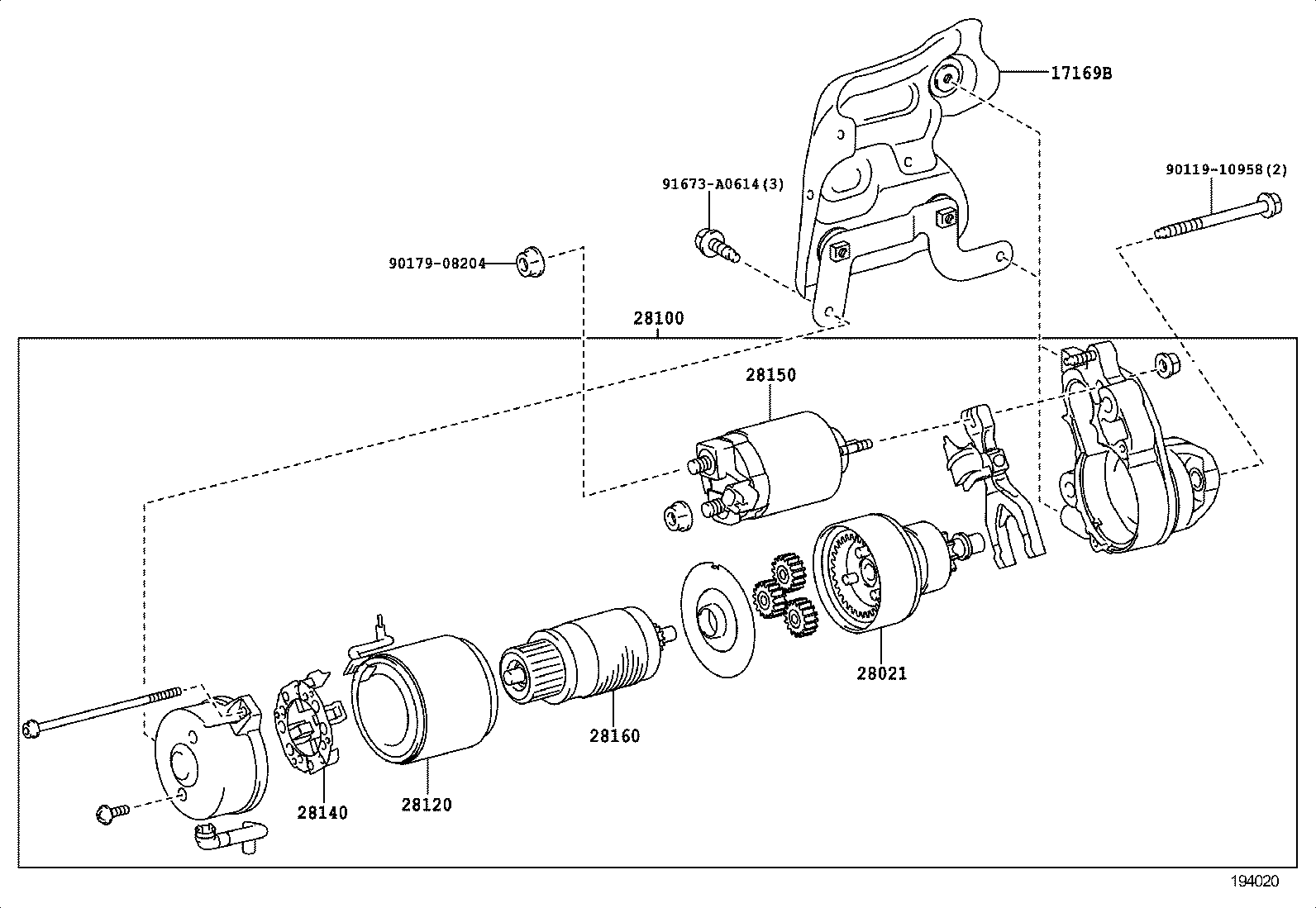 28100-38090 STARTER ASSY product image