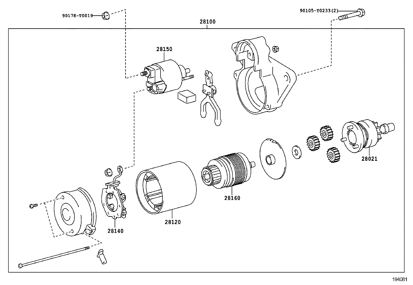28100-75140 STARTER ASSY product image