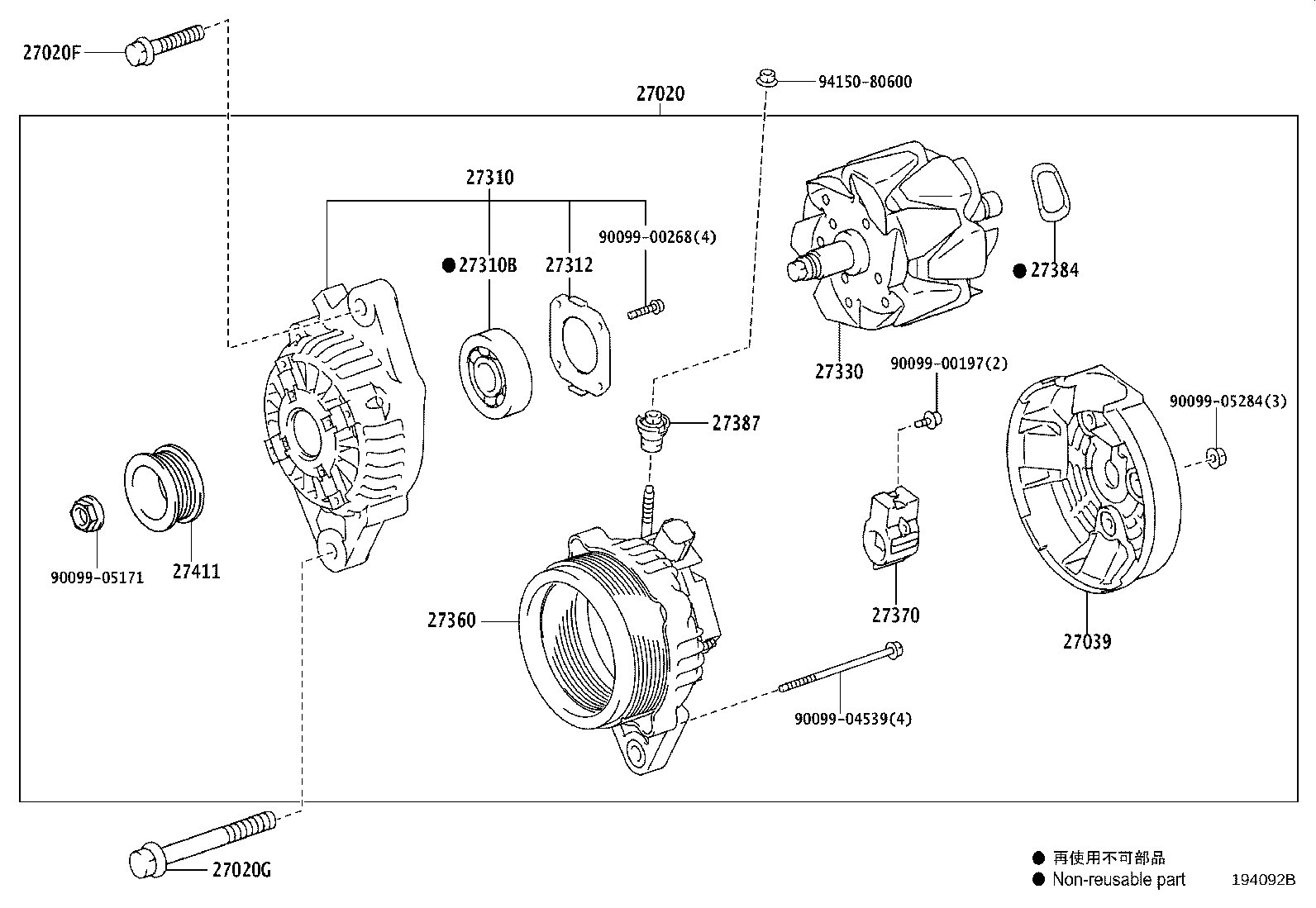 27360-0P280 COIL ASSY, ALTERNATOR product image