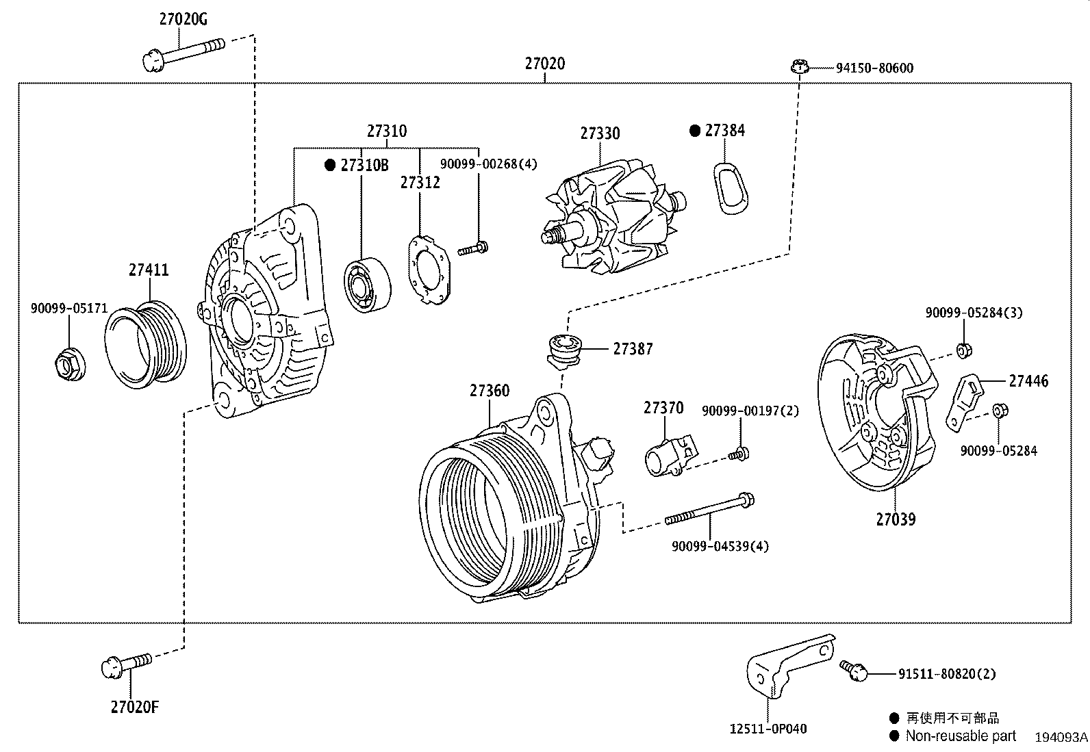 27360-0P280 COIL ASSY, ALTERNATOR product image
