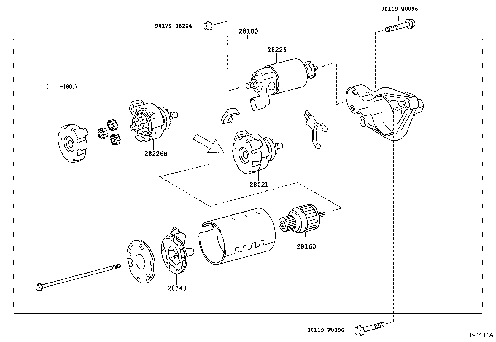 Toyota 28226-21081 STARTER KIT, BATTERY TERMINAL