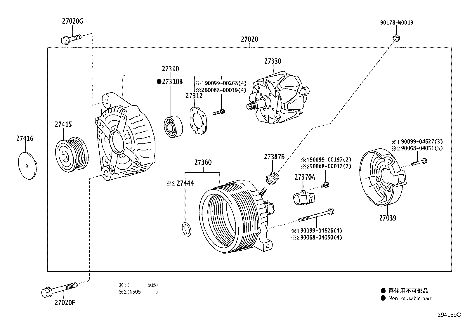 27060-0Y150 ALTERNATOR ASSY product image