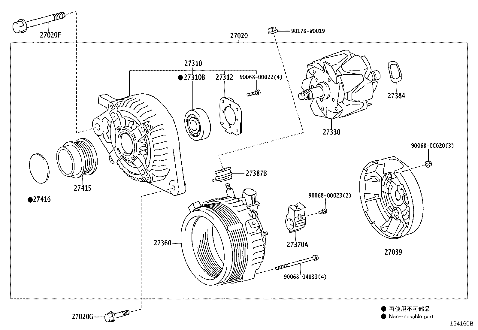 27060-0Y150 ALTERNATOR ASSY product image