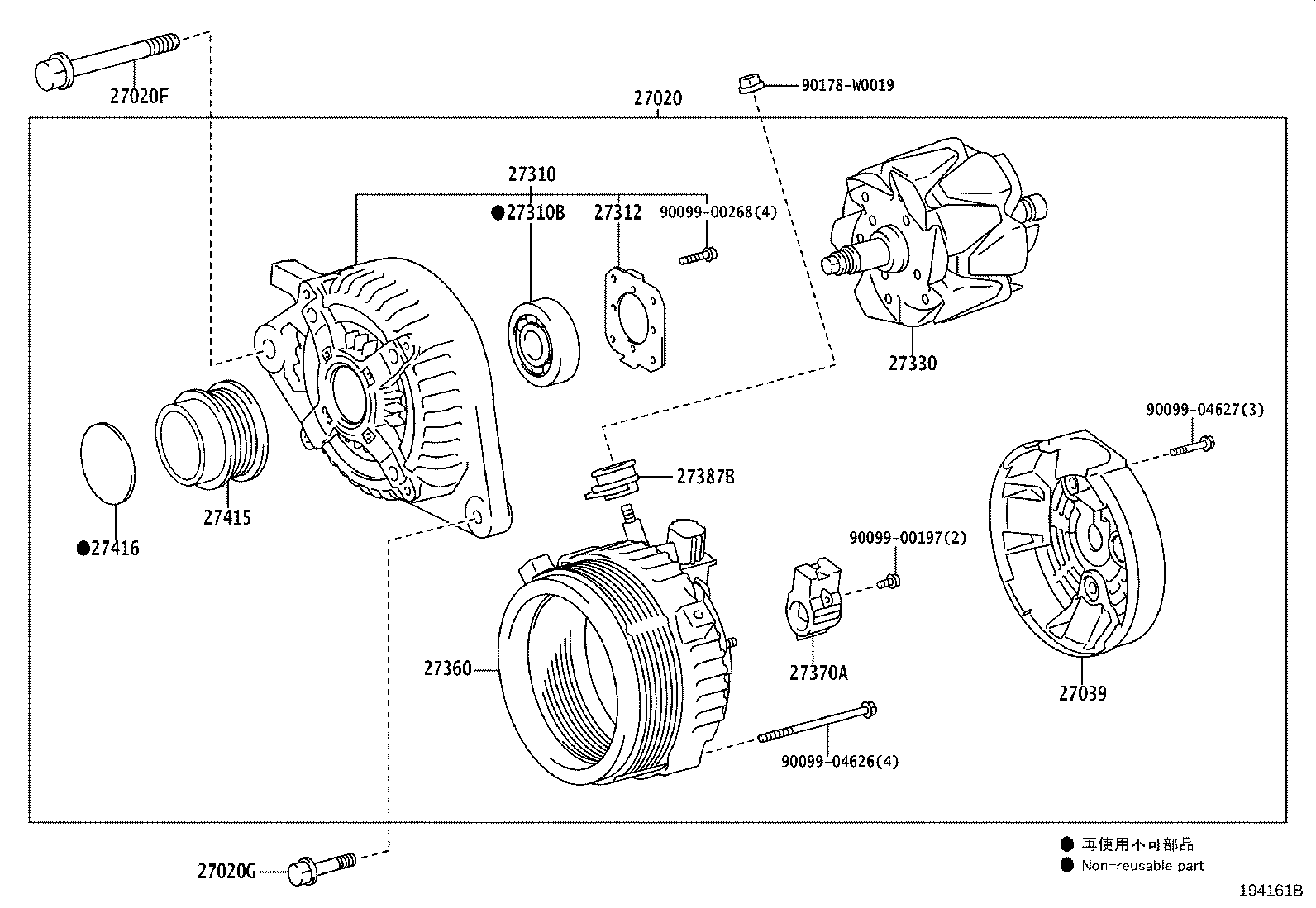 27060-0Y150 ALTERNATOR ASSY product image
