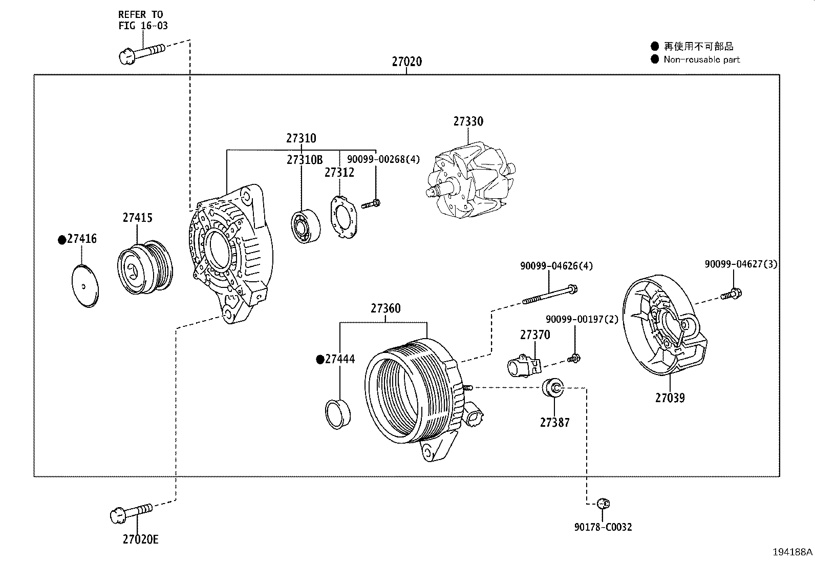 27360-0V360 COIL ASSY, ALTERNATOR product image