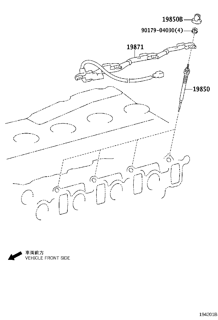 19871-0L012 CONNECTOR, GLOW PLUG NO.1 product image
