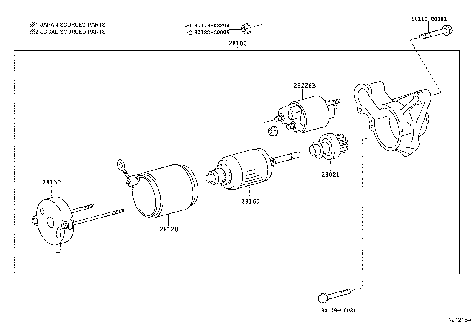 28150-0Y331 SWITCH ASSY, MAGNET STARTER product image