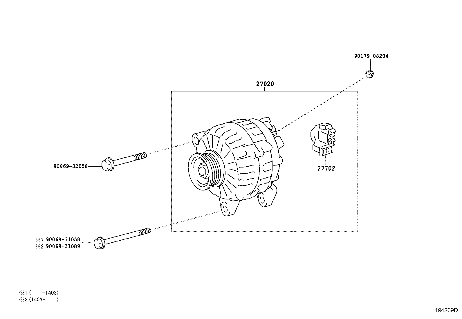 27310-0T050 FRAME ASSY, DRIVE END, ALTERNATOR product image