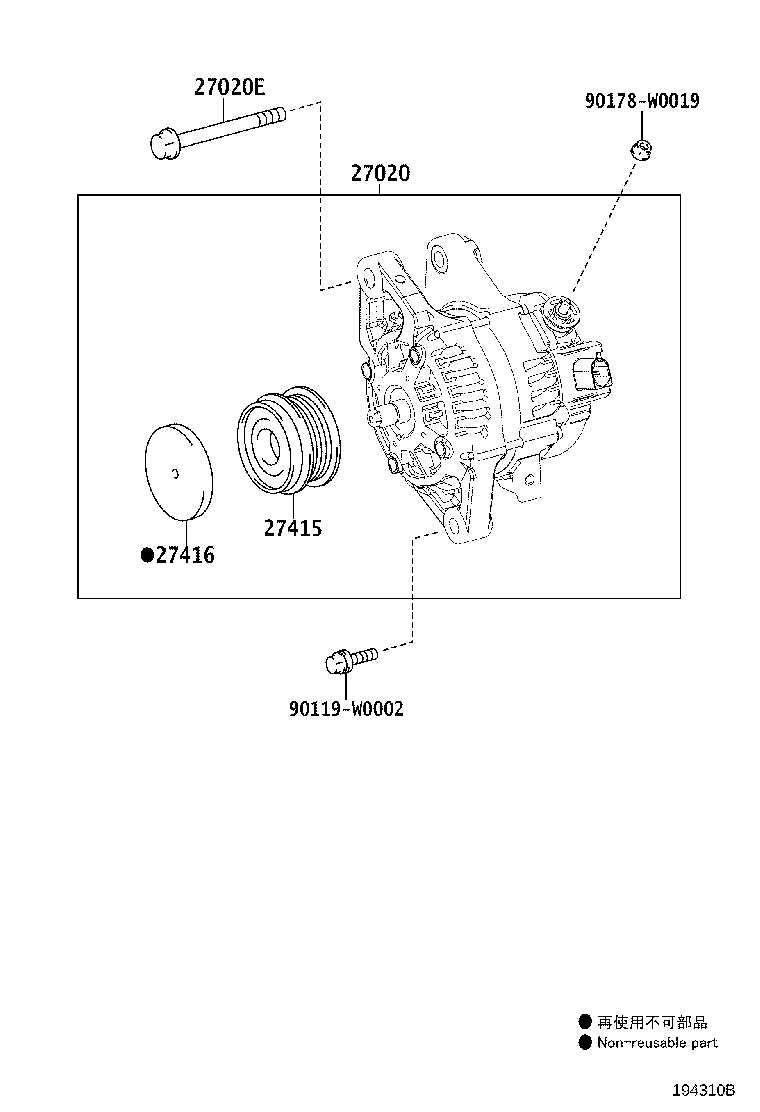 27060-0Q170 ALTERNATOR ASSY product image
