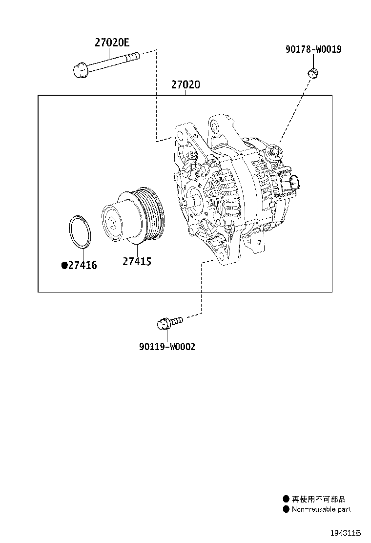 27060-0Q170 ALTERNATOR ASSY product image